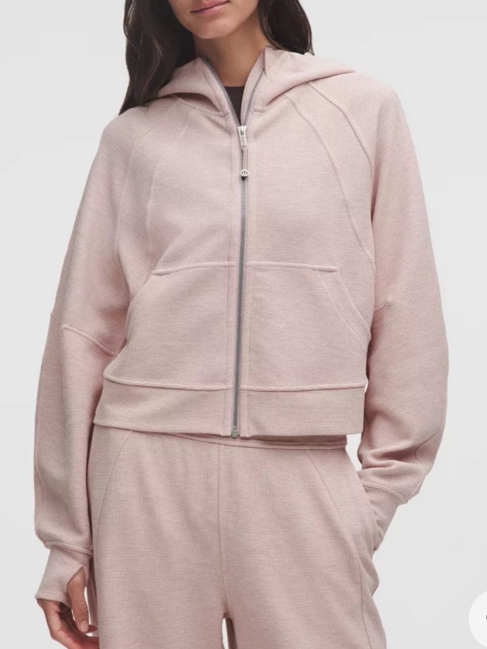 Lululemon Scuba Oversized Full-Zip Hoodie *Waffle Mink Berry XL XXL